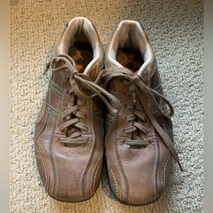 Men's Skechers Brown Leather Casual Shoes